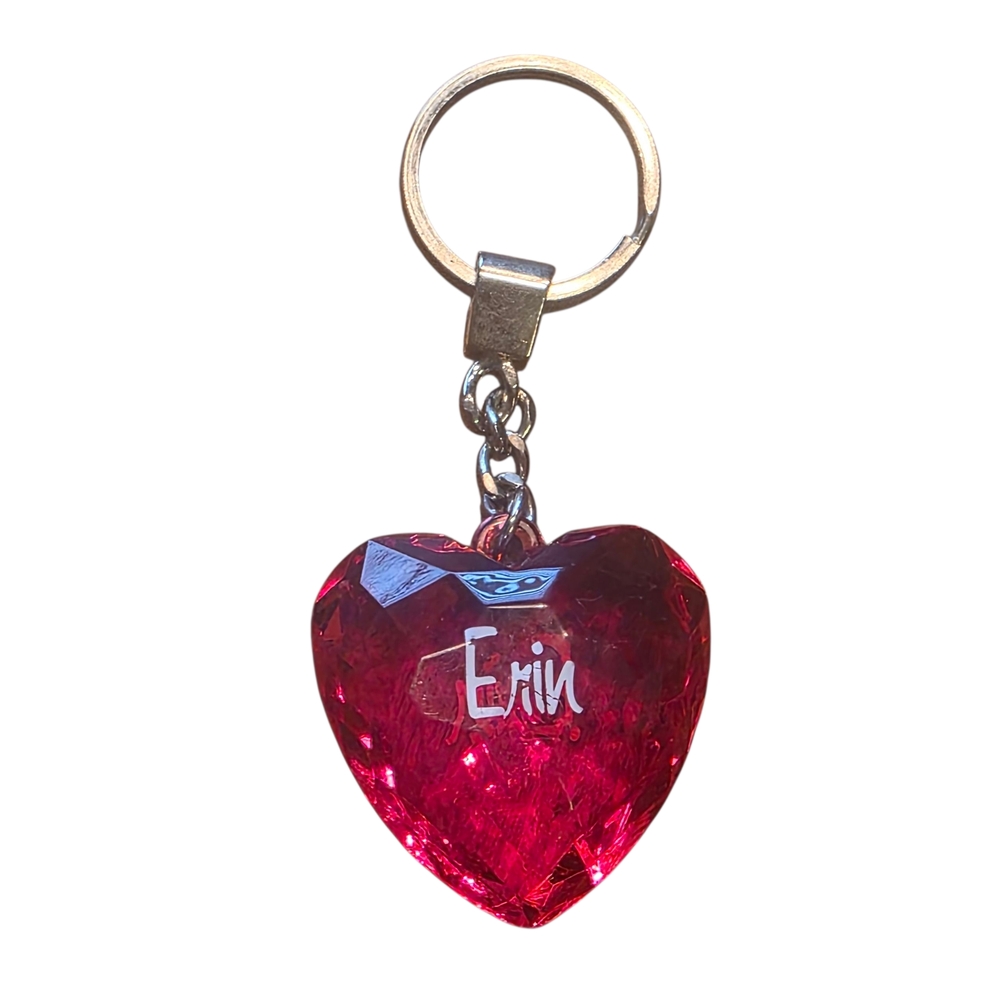 Erin Red Heart Keychain - Picture 2 of 2